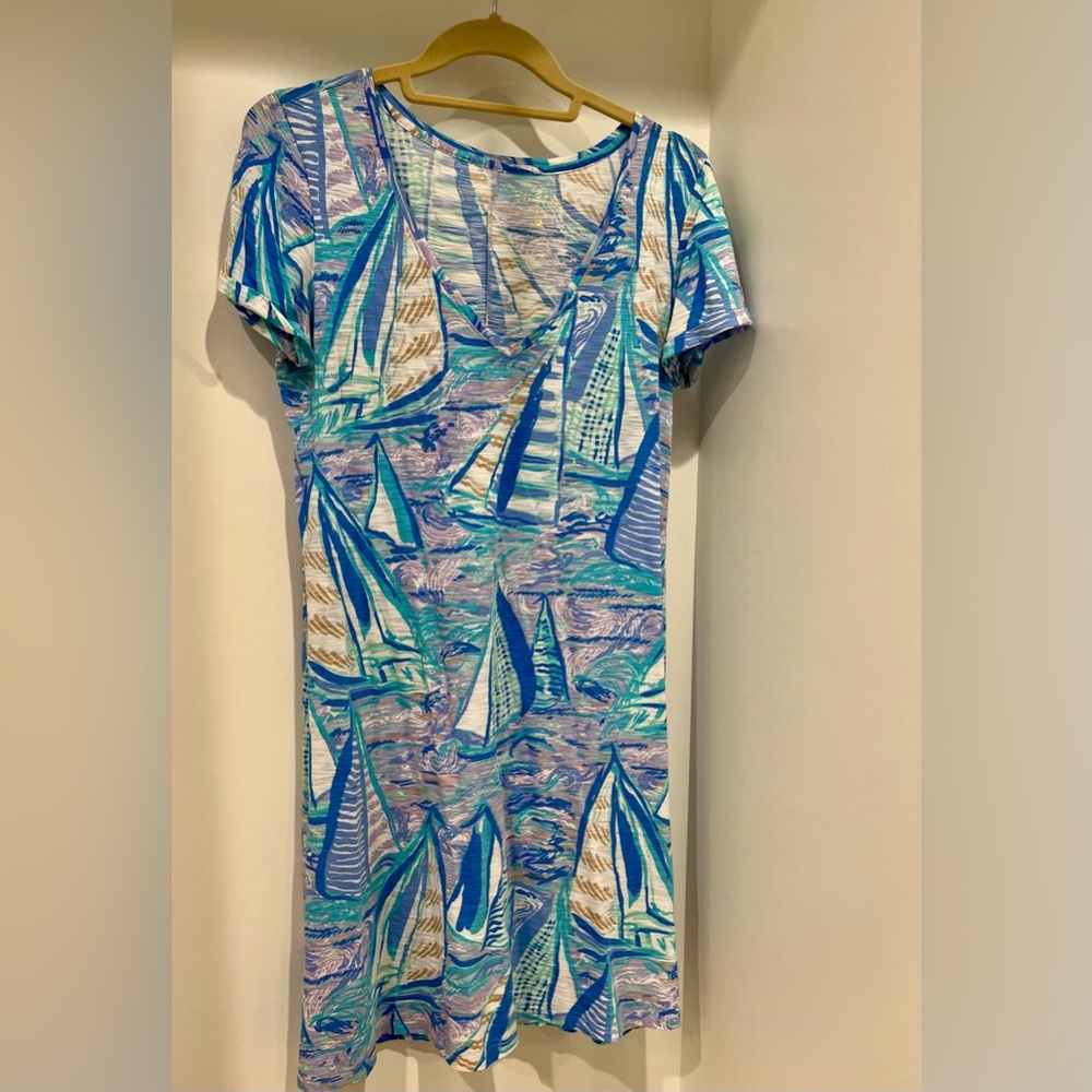 Lilly Pulitzer Jessica Sailboat Dress Aboat Time